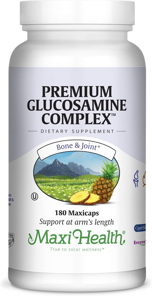 Glucosamine MSM and Hyaluronic Acid with Bromelain Supplement – Joint Support Supplement for Women and Men with Enzymes and Hyaluronic Acid – for Cartilage, Joint Health and Flexibility – 180 Count