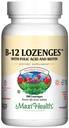 Maxi Health Vitamin B12 Lozenges με φολικό οξύ και βιοτίνη - Υπογλώσσια B12 Βιταμίνες Flavor Φράουλα - Χορτοφαγική Kosher B 12 Βιταμίνη για την παραγωγή και την ενέργεια ερυθρών αιμοσφαιρίων (360 Count)