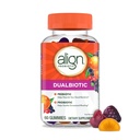 Ευθυγράμμιση Dualbiotic, Prebiotics και Probiotics για τις γυναίκες και τους άνδρες, Probiotics για την Digestive Υγεία, Prebiotics Βοήθεια Nourish Καλά βακτήρια, φυσικά αρώματα φρούτων, 60 προβιοτικά Gummies