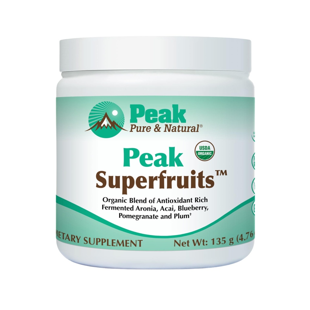 Κορυφή Βιολογικά Superfruits - Πολυφαινόλη Πλούσια Superfood σκόνη - Μη ΓΤΟ Ζυμωμένο Aronia Berry, Acai, Βατόμουρο, Ρόδι, και Δαμάσκηνο - Γήρανση, Μεταβολική Υγεία, Καρδιά Υγεία (30 Υπηρεσίες)