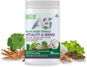 Vitality & Brain Powder, Blend από Συνεργιστικά Βότανα, Lion's Mane, Ginkgo, και Λαχανικά, Plant-Based Formula, No Fillers, No Sugar Added - 40 Servings