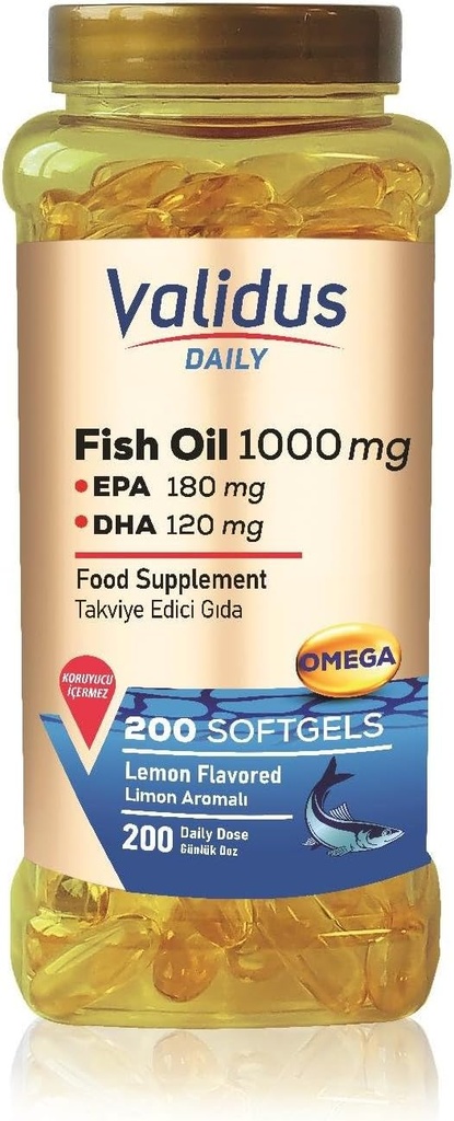 VALIDUS Καθημερινά Ωμέγα-3 1000 mg 200 Softgel