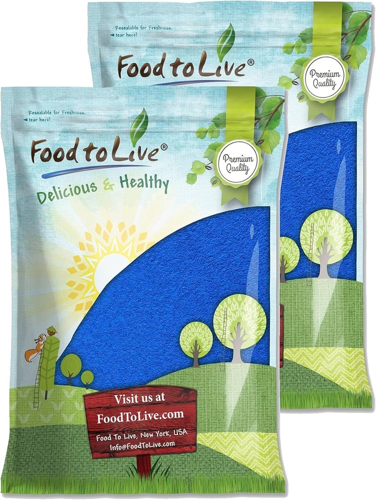 Τροφή για να ζήσετε μπλε σκόνη Spirulina, 12 Λίρες — καθαρό ακατέργαστο εκχύλισμα μπλε-πράσινης άλγης, Kosher, Vegan, μη-ακτινοβολημένο, πλούσιο σε Phycocyanin, μεγάλη για χυμούς, smoothies, ανακινήσεις, ποτά, και χρωστικές τροφίμων