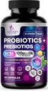 Probiotics for Women & Men 60 Billion CFU - 10 Strains with Lactobacillus, Digestive Gut Health Probiotics & Immune Support Supplement, υποστηρίζει περιστασιακή δυσκοιλιότητα, αέρια & Bloating - 60 κάψουλες