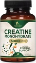 Creatine Monohydrate 3000mg Per Serving – Micronized Creatine Powder Capsules - Supports Lean Muscle, Strength, Energy, & Endurance - Nature's Supplement, Non-GMO, Bottled in USA - 60 Capsules