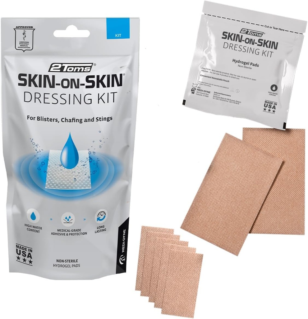 2Toms Δερμάτινο-on-Skin Dressing Kit, Medical-Grade Αυτοκόλλητα Συγκολλητικά για Blisters, Chafing, και Ερεθισμοί για All-Day Wear
