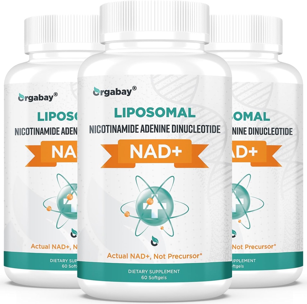 Οργκαμπάι Λιποσωμικό NAD+ Συμπλήρωμα 500 mg, Υψηλή Απορρόφηση, Ενισχύστε NAD+ με TMG 250 mg, Πραγματική NAD Plus Περισσότερα Αποτελεσματική από Νικοτιναμίδη Ριβοζίδιο, Υποστήριξη Κυτταρική Ενέργεια, Υγιεινή Γήρανση 180 Softgels