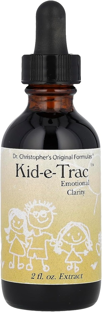 Christopher’s Original Formulas Organic Kid-e-Trac Extract Liquid, Alcohol Free Children’s Formula, Υποστηρίζει τη διανοητική & συναισθηματική σαφήνεια, τη λειτουργία του εγκεφάλου και την ηρεμία, 2 oz