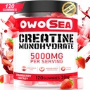 Creatine Monohydrate Gummies for Men & Women 5000mg Creatine Monohydrate per Serving for Muscle Support Energy Boost 120 Count Chewable 5g Creatine Supplement Sugar Free Vegan (1 Pack, Φράουλα)