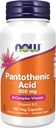 NOW Foods Supplements, Pantothenic Acid (Vitamin B-5) 500 mg, B-Complex Vitamin, 100 Capsules