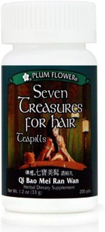 Seven Treasures for Hair Teapills, 200ct, Qi Bao Mei Ran Wan