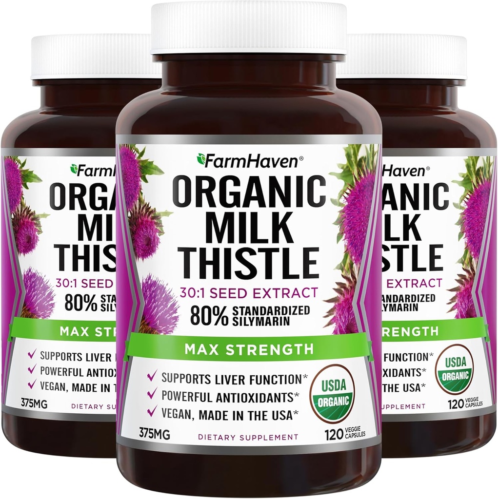 FarmHaven USDA Organic Milk Thistle Κάψουλες 