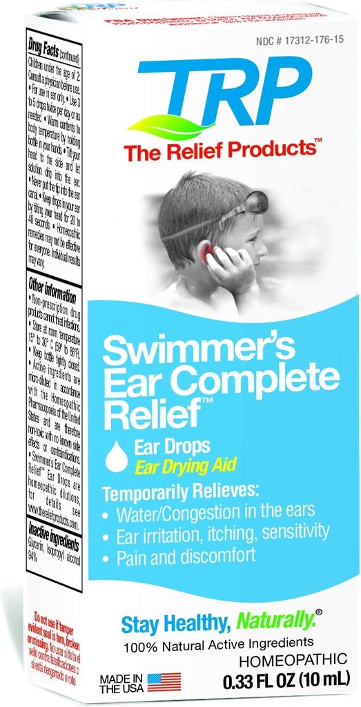 The Relief Products Swimmer's Ear Complete Relief Ear Drops, 0.33 Fl. Oz.