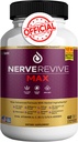 Nerve Revive Max – Προηγμένη Φόρμουλα με Βιταμίνες, Εκχυλίσματα βοτάνων & Αντιοξειδωτικά – Χωρίς Γλουτένη, Χωρίς ΓΤΟ, Χωρίς Ζάχαρη – Υποστηρίζει Ζωτικότητα και Ευεξία – 60 Κάψουλες, 30-Ημέρες Προσφορά