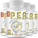 1500 MG Παλμιτοϋλοαιθανολαμίδιο με Λουτεολίνη 98% & Κουρκουμάς, Υψηλή Απορρόφηση, Μικρονωμένο Συμπληρώματα Ρηπίων για Διαχείριση Δυσφορίας - USA Made - 240 Tablets