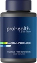 ProHealth Alpha Lipoic Acid High Potency 1000mg Προάγει το μεταβολισμό, νεότερη εμφάνιση δέρματος, και κυτταρική ενέργεια. Προστατεύει την καρδιά, τον εγκέφαλο και την υγεία του ήπατος. 30 Υπηρεσίες.