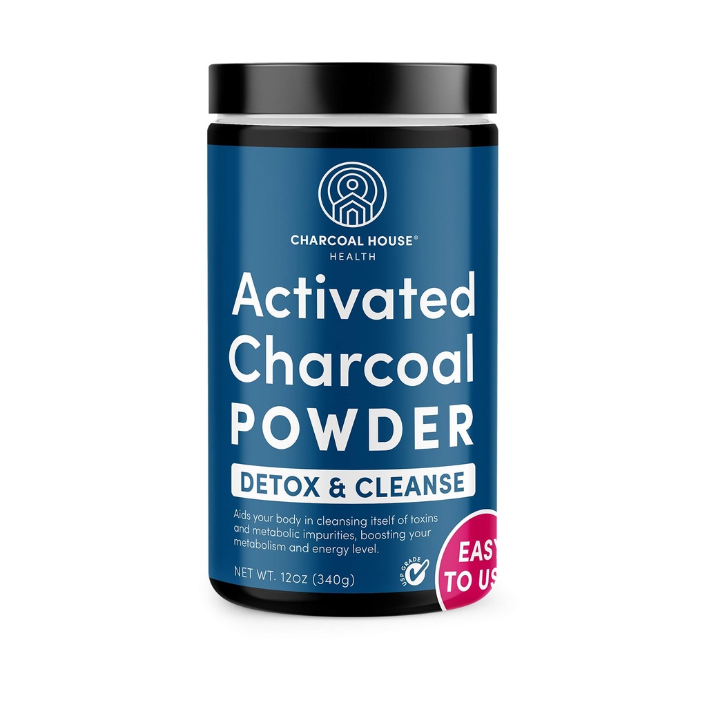 Ανθρακοκή κατοικία Detox & Cleanse USP Ιατρικός βαθμός Coconut Shell Ενεργοποιημένη σκόνη γαρύφαλλου για τη φυσική καθαριότητα & υγεία - Με υψηλή προσροφητική & γρήγορη ικανότητα δράσης - 12 oz - 1 Qt