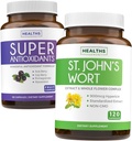 Antioxidants & St. John's Wort (2-Month Supply) Serenity Antioxidant Blend - Super Antioxidants - Ισχυρό Super Food Daily Blend (120 Caps) & St. John's Wort - Ισχυρό εκχύλισμα 9000mcg (120 Caps)