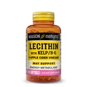 MASON NATURAL Lecithin with Kelp, Vitamin B6 & Apple Cider Vinegar, Dual Action Formula, 100 Softgels (Pack of 1)