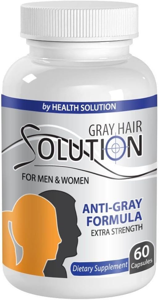 Βιταμίνη b6 - Gray Hair Solution για άνδρες και γυναίκες - Anti Gray Hair Formula - Anti Gray Hair Supplement - συμπλήρωμα καταλάσης Grey Hair - Gray Hair Supplement - Horsetail βότανο - 1 μπουκάλι 60 Caps