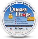 Τρεις Lollyes Queasy Drops Plus - Lozenges με Πεκτίνη & Μέλι για να Soothe ένα ξηρό στόμα - Alleviate Nausea & Motion Ασθένεια - Φυσικό - 21 ct