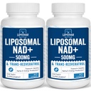 Λιποσωμική NAD+ 500 mg + Trans-Reεσβερατρόλη 300 mg, Superior Απορρόφηση, πραγματικό συμπλήρωμα NAD Αποτελεσματικό από NMN, Νικοτιναμίδη Ριβοζίδιο για Κυτταρική Ενέργεια Μεταβολισμός & Επισκευή DNA, Υγιεινή γήρανση,120 Softgels