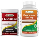 L- Γλουταμίνη Αμιγής Κόνις 1 LB & Γλυκινικό μαγνήσιο 425 mg