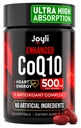 Υψηλή απορρόφηση CoQ10 500MG - Co Q 10 Συμπλήρωμα 120 Softgels για την παραγωγή υγείας & ενέργειας καρδιάς - Ενισχυμένα συμπληρώματα διατροφής CoQ10 με συνένζυμο Q10 - Εναλλακτική για coq10 400mg softgels