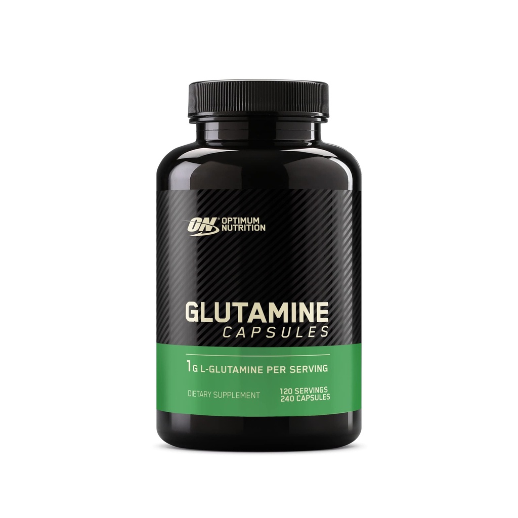 Βέλτιστη διατροφή L-Glutamine κάψουλες αποκατάστασης μυών, 1000mg, 240 Count (Package May Vary)