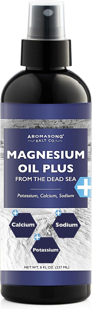 Aromasong Extra Strength Ultra-Pure Magnesium Spray (23mg Μαγνήσιο σε κάθε σπρέι) 8 Oz, γνωστό ότι χρησιμοποιείται για καταπραϋντικούς πονοκεφάλους, και πόδια δυσφορία