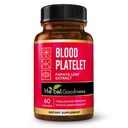 Αιμοπετάλια φυτικής καλοσύνης Papaya Leaf - 60/600mg 20x Δύναμη - Αιμοπετάλια, Μυελό των Οστών, Ανοσοποιητική Υποστήριξη - Φόρμουλα καθαρισμού αίματος - Φυτική Θεραπεία - Made in USA
