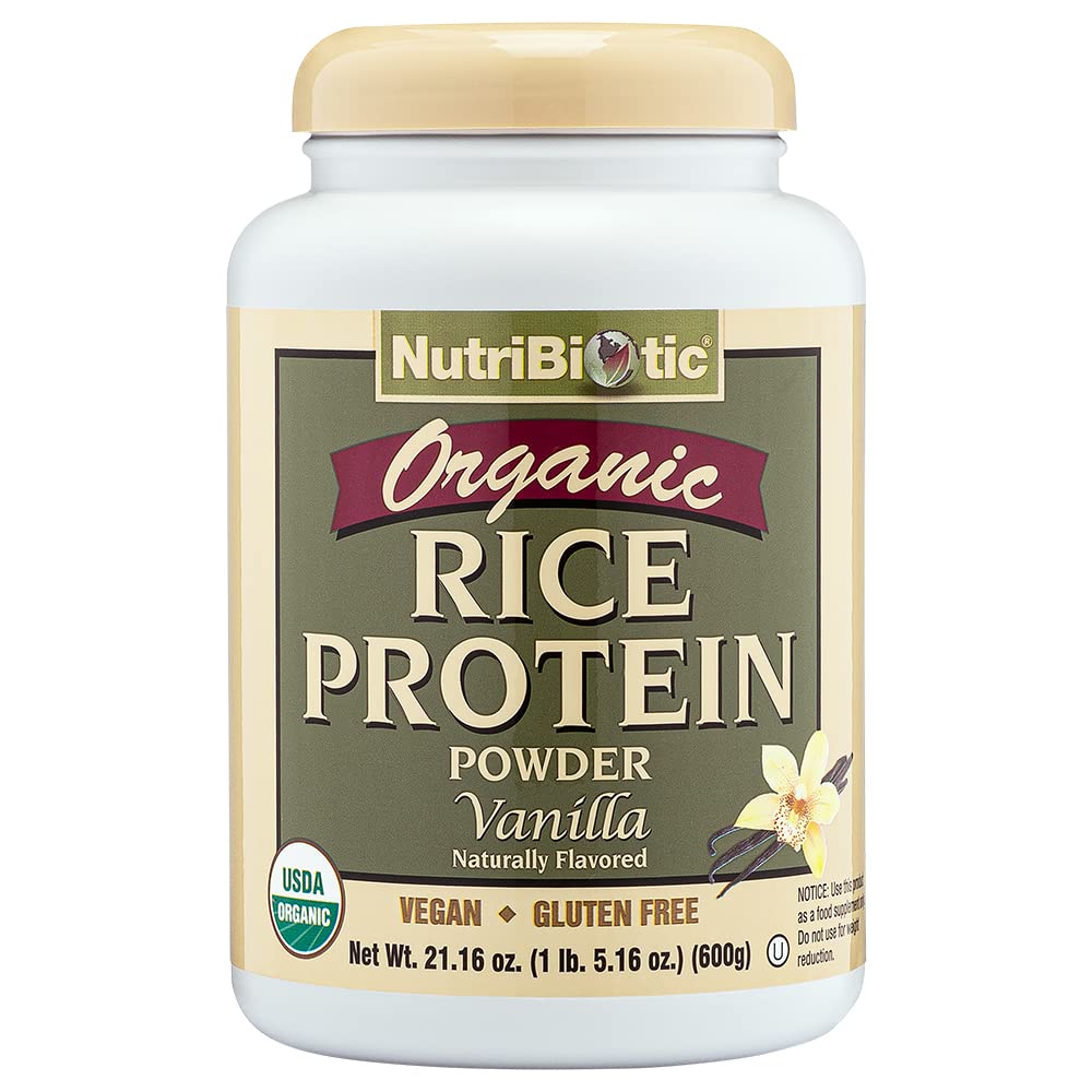 Nutribiotic πιστοποιημένη βιολογική πρωτεΐνη ρυζιού Vanilla, 1 Lb. 5 Oz 