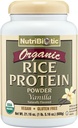 Nutribiotic πιστοποιημένη βιολογική πρωτεΐνη ρυζιού Vanilla, 1 Lb. 5 Oz 