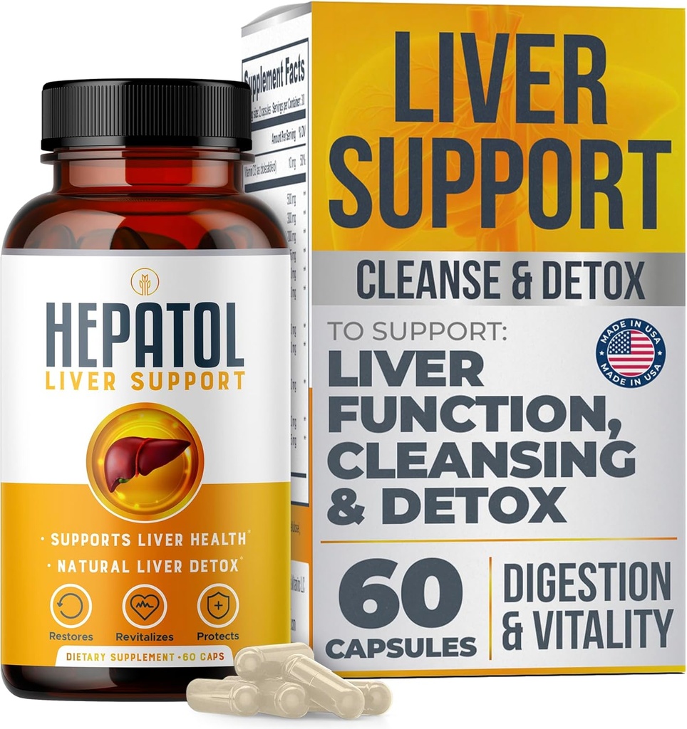 Liver Cleanse Detox - συμπλήρωμα ήπατος βοτάνων με Turmeric; L-Cysteine Detox Υποστήριξη ηπατικής υγείας; Υγιεινή πέψη - υποστήριξη ήπατος Detox Cleanse Συμπληρώματα - 60 Ct (1)
