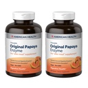 American Health Enzymes Chewable Original Papaya Enzyme 600 Tablets - Pack of 2