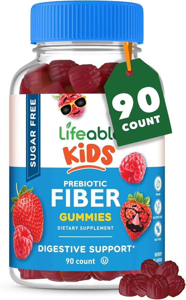 Ζωηρή ζάχαρη δωρεάν προβιοτικά παιδιά Fiber Gummies 