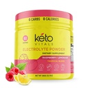 Keto Vitals Ηλεκτρολυτές σκόνης - Χωρίς ζάχαρη Keto Ηλεκτρολυτές σκόνης με κάλιο, μαγνήσιο, νάτριο, & ασβέστιο - Όχι Ζάχαρη Ηλεκτρολυτικό ποτό Mix & Ενυδατική σκόνη, 60 σερβιέτες, λεμονάδα σμέουρων