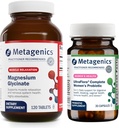 Μεταγονικό Γλυκινικό Μαγνήσιο (120 δισκία) & UltraFlora Πλήρης Γυναικείο Προβιοτικό (30 κάψουλες) - Απορροφητικό Μαγνήσιο για την υποστήριξη του νευρικού συστήματος - Aids Digestive Health