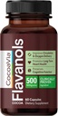 CocoaVia Heart & Brain Supplement, 30 Day, Cocoa Flavanol Extract, Memory & Circulation Booster, Nitric Oxide, Boost Oxygen & Energy, Plant Based, Gluten Free, Vegan, 60 Κάψουλες