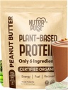 Βιολογική Vegan Protein Powder – Φυστικοβούτυρο Γεύση, Φυτικό, Χωρίς γλουτένη, Μη ΓΤΟ, Χωρίς σόγια, Πρωτεΐνη 20g ανά σέρβις, Ιδανική για smoothies, Shakes, Ψήσιμο, Μαγειρική (1 Συσκευασία, 20 σέρβις)