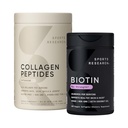 Sports Research Collagen Peptides for Women & Men Hydrolyzed Type 1 & 3 Protein Supplement Easy Mixing Vital Nutrients Proteins and Vegan Biotin 10.000mcg Max Strength B7 120 Softgels (4 Μήνες Προσφορά)