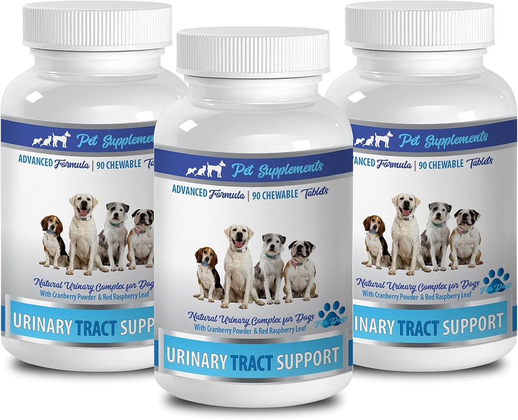 σκυλί ανακούφιση της ουροδόχου κύστης - DOG URICURAL TRACT SUPPORT - ΦΥΣΙΚΗ ΚΑΤΑΣΤΑΣΗ - BLADDER ΥΓΕΙΑ - VET ΣΥΣΤΑΣΗ - συμπλήρωμα σκύλου cranberry σκόνη - 3 μπουκάλι (270 Θεραπείες)