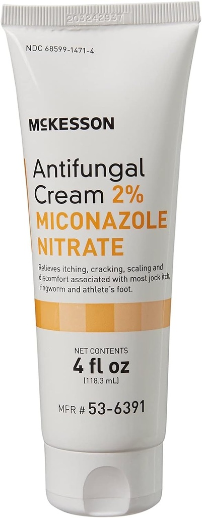 McKesson Αντιμυκητιασική Κρέμα, 2% Miconazole Nitrate - Relieves Itsing, Burning, Cracking from Jock Itch, Ringworm and Athlete Foot - 4 oz., 2 Count