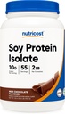 Nutricost Πρωτεΐνες σόγιας Απομονωμένη σκόνη, 2 LB σοκολάτα γάλακτος - 10 γραμμάρια πρωτεΐνης ανά υπηρεσία, Vegan, GMO-free & Gluten Free