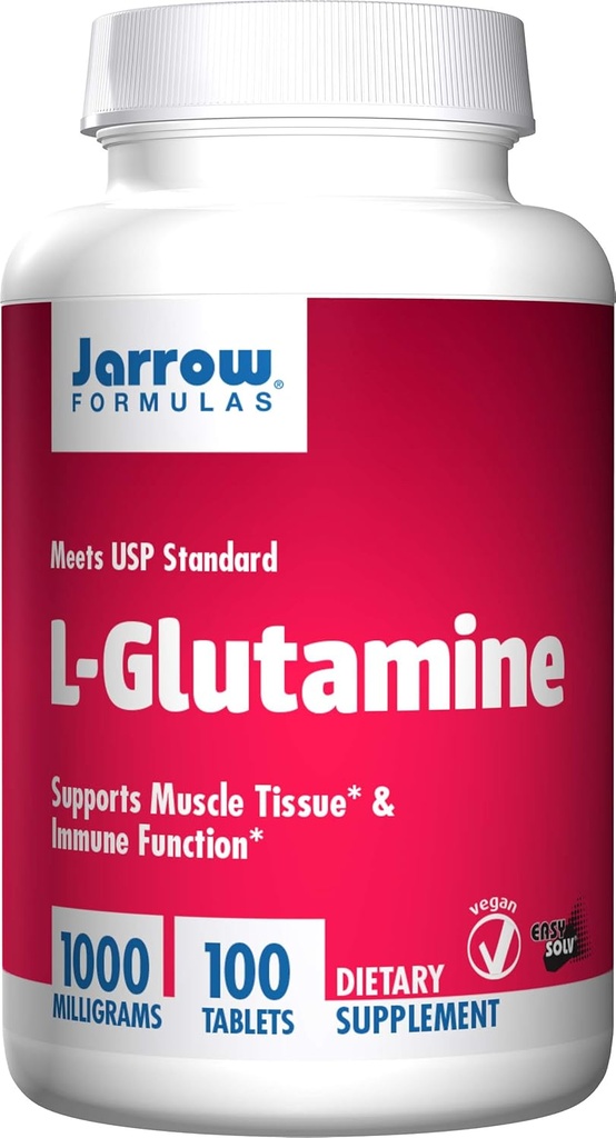 Jarrow Formulas Jarow Formulations Jarow L-Glutamine Tabs, Υποστηρίζει Μυϊκό Ιστό & Ανοσοποιητική λειτουργία, 1000 mg, 100 Count