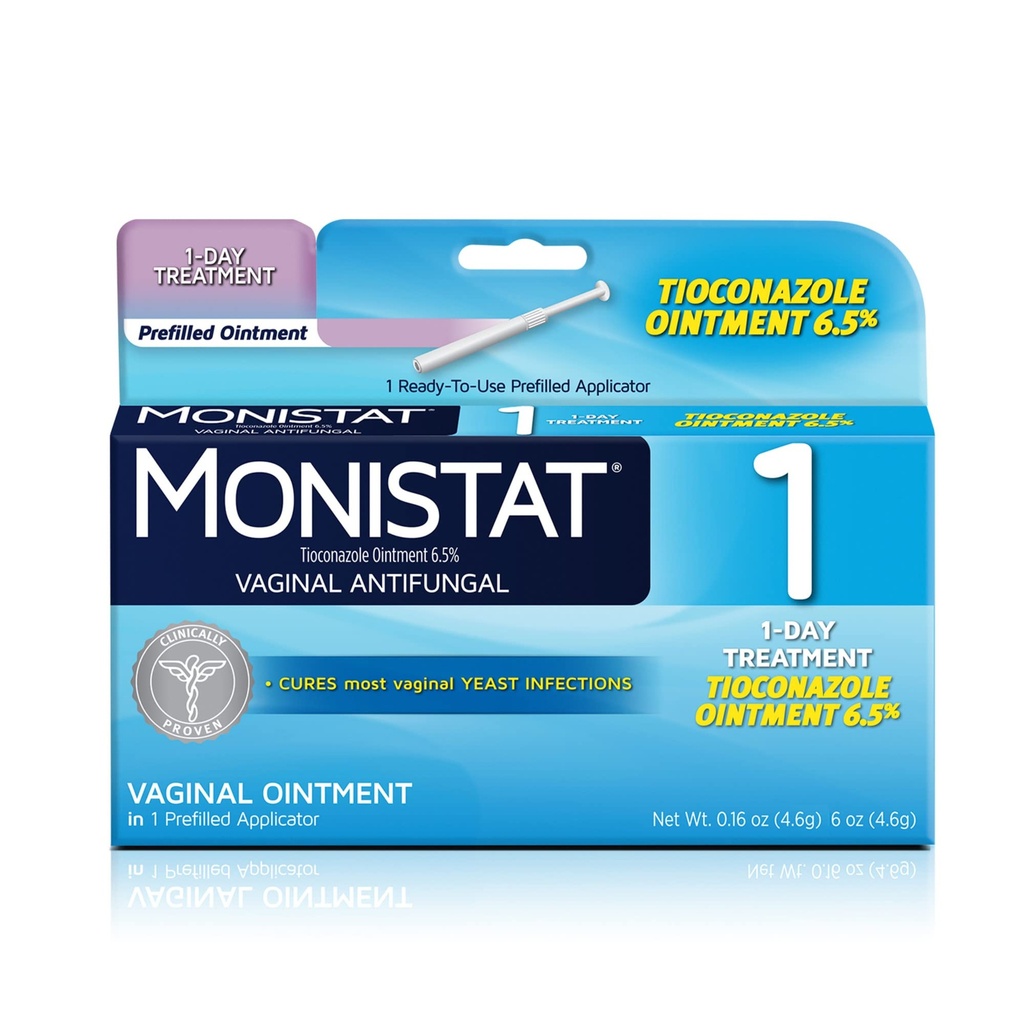 RepHresh Κολπική Γέλη 4ct (0.07oz) και Monistat 1 ημέρα Θεραπεία Μόλυνσης Μαγιάς για γυναίκες με 1 Tioconazole Aintment Applicator