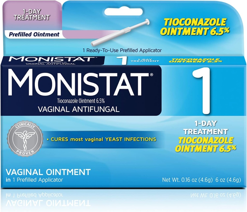 RepHresh Κολπική Γέλη 4ct (0.07oz) και Monistat 1 ημέρα Θεραπεία Μόλυνσης Μαγιάς για γυναίκες με 1 Tioconazole Aintment Applicator