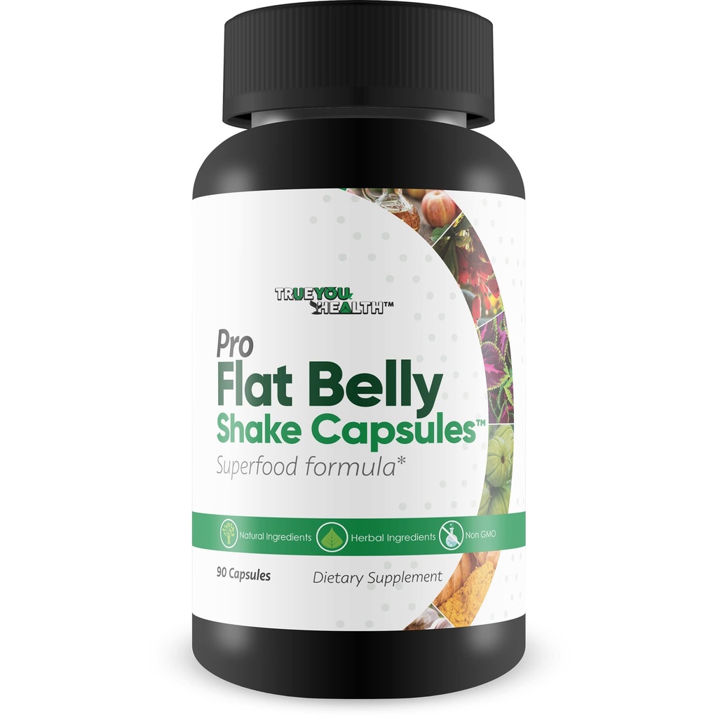 Pro Flat Bely Shake Κάψουλες - Καθαρίστε τα εντόσθια για να βοηθήσετε στη μείωση του εμβλήματος - Καθαρίστε το σώμα & Digestive Cleanse - Υποστηρίξτε τη συνολική υγεία με τον καθαρισμό - Βοήθεια Καθαρίστε τα απόβλητα & τοξίνες με συμπληρώματα καθαρισμού