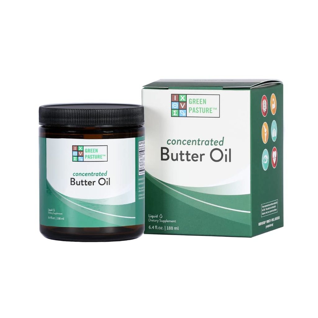 Green Pasture συμπυκνωμένο Βούτυρο Υγρό - 6.4 fl. oz. - CLA- Βιταμίνη Α (6.4 fl. oz.)