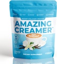 Superfoods Company Amazing Creamer με κολλαγόνο - Keto Creamer-Hyaluronic Acid & MCT Oil - Brain Boost & Curbs Cravings - Υποστηρίζει υγιή δέρμα & μαλλιά - Διατροφή-Φιλικά [30 Μερίδες] [Vanilla]
